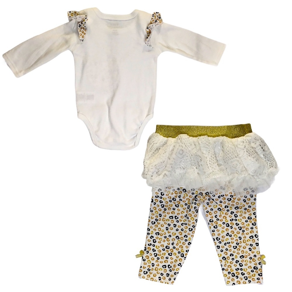 NEW Girls 6-9M Outfit Leopard Matching Set NWT - Picture 11 of 12